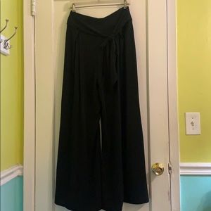 High waist black  wide leg dress pants